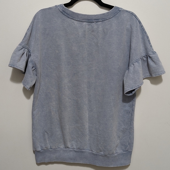 Short ruffle sleeve sweatshirt - Picture 2 of 6